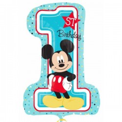 Globo nº 1 mickey mouse feliz cumpleanos