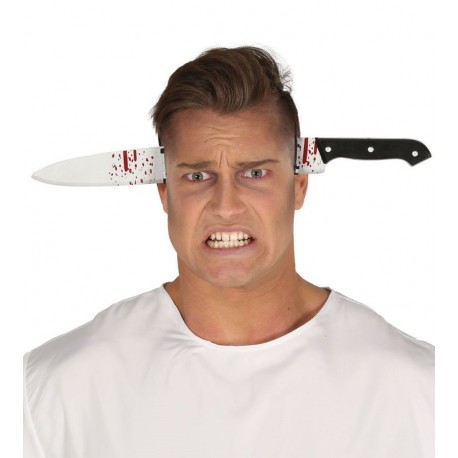 Diadema cuchillo con sangre 35 cm
