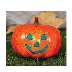 Calabaza para halloween con luz 16 cm sonriente