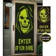 Decoracion puerta calavera fluor75x150 cms para halloween