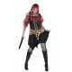 Disfraz pirata rojo para mujer talla L