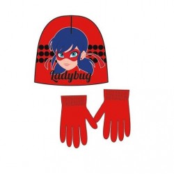 Conjunto gorro guantes ladybug rojo talla 52