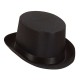 Sombrero de copa raso negro 2485t