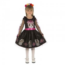 Disfraz calaverita mejicana para niña talla 5-6 años