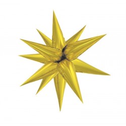 Estrella con globos 70 cm 3d para montar color oro