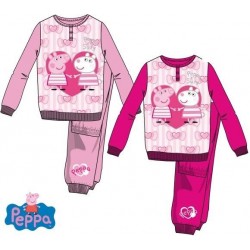 Pijama peppa pig en caja manga larga fucsia 5 anos