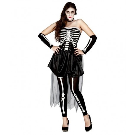 Disfraz esqueleto para mujer talla M halloween