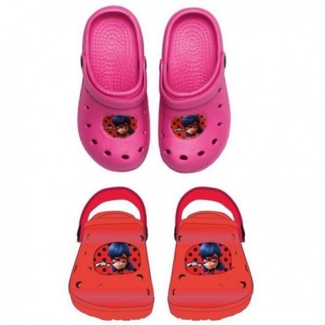 Zuecos ladybug infantiles color rojo talla calzado 24 25