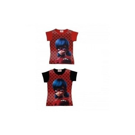 Camiseta ladybug manga corta infantil talla 3 anos color negro