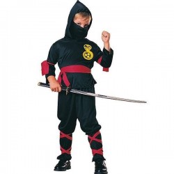 Disfraz ninja negro shinobi japon talla 8 10 anos nino