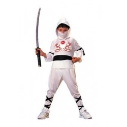 Disfraz ninja blanco infantil talla 8 10 anos