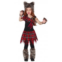 Disfraz lobita escocesa nina loba talla 3 a 4 anos