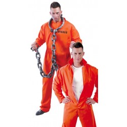 Disfraz convicto adulto talla L preso naranja