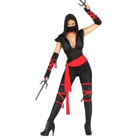 Disfraz ninja mujer sexy oriental talla XS S