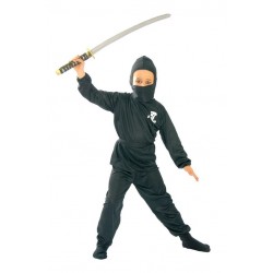 Disfraz ninja negro infantil tallas 3 4 anos