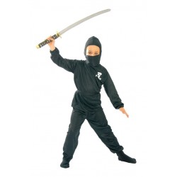 DISFRAZ NINJA NEGRO INFANTIL VARIAS TALLAS