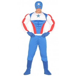 Disfraz capitan superheroe bandera america talla M 48 50