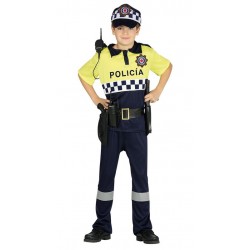 Disfraz policia local municipal para nino talla 3 4 anos