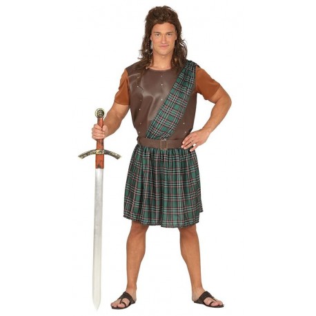 Disfraz guerrero escoces simil braveheart para hombre talla M 48 50