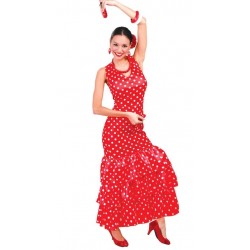 Disfraz flamenca rojo sevillana adulta talla L 42 44