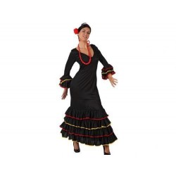 Disfraz faralae sevillana negro talla estandar ml