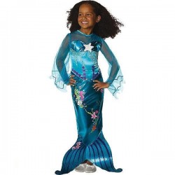 Disfraz sirenita azul magico infantil talla 5 6 anos