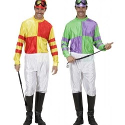 DISFRAZ JOCKEY JINETE SURTIDO TALLA M o L ADULTO COLORES