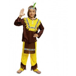 Disfraz indio marron y amarillo infantil talla 1 2 anos
