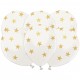 Globos blancos perlados con estrellas oro 6 uds 30 cm