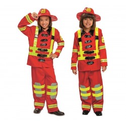 Disfraz bombero rojo infantil unisex talla 3 4 anos