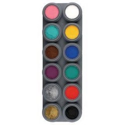 Paleta maquillaje al agua 12 unidades grimas