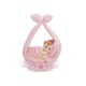 Figura nina en bufanda rosa 11 cm babyshower o nacimiento