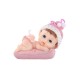 Figura nina en almoada rosa 9 cm babyshower o nacimiento