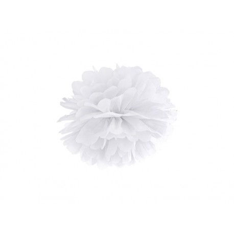 Pom pom blanco de papel de 25 cm para decoraciones