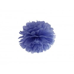 Pom pom azul marino de papel de 25 cm para decoraciones
