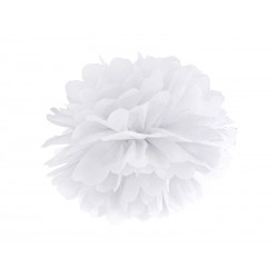 Pom pom blanco de papel de 35 cm para decoraciones