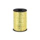 Lazo oro holagrafico metalico para globos o decoraciones 225 mt x 5 mm