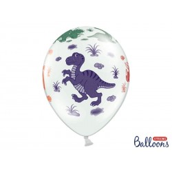 Globos dinosaurios 6 uds de 30 cm