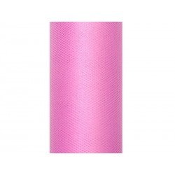 Tul rosa intenso rollo de 9 mt x 15 cm para decoraciones