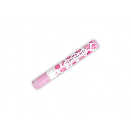 Canon de confeti petalos de rosa color rosa 40 cm