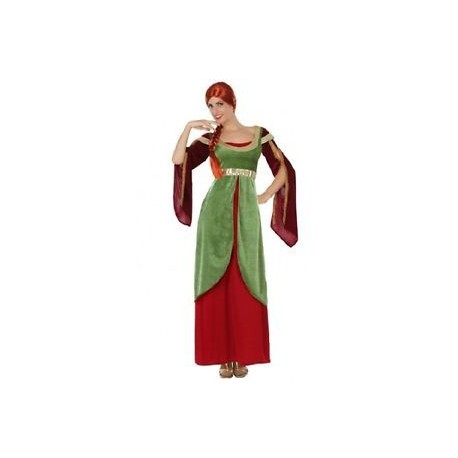 Disfraz dama medieval doncella para mujer talla xs s