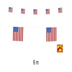 Guirnalda bandera estados unidos 6 metros de 15x20 cm