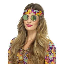 Gafas hippie de espejo verdes y azules