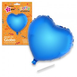 Globo corazon azul de 49 x46 cm helio o aire