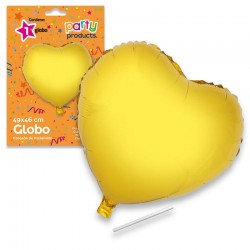 Globo corazon oro de 49 x46 cm helio o aire