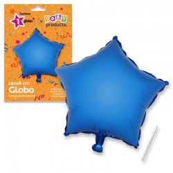 Globo estrella azul de 49 x 46 cm helio o aire
