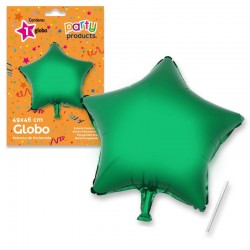 Globo estrella verde de 49 x 46 cm helio o aire