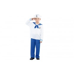 Disfraz marinero 7 9 anos blanco y azul