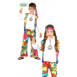 DISFRAZ HIPPIE PARA NIÑO O NIÑA UNISEX VARIAS TALLAS