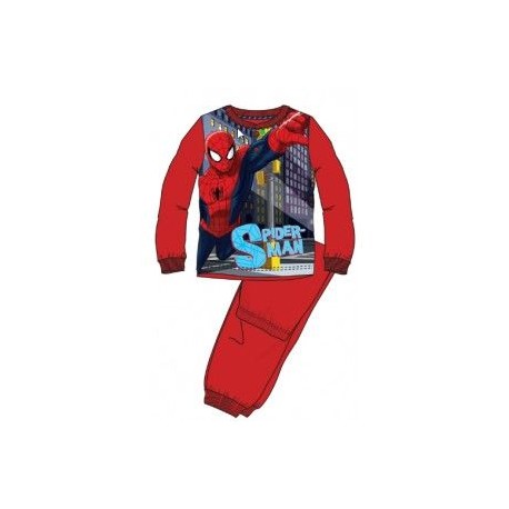 Pijama spiderman para nino largo talla 4 anos rojo